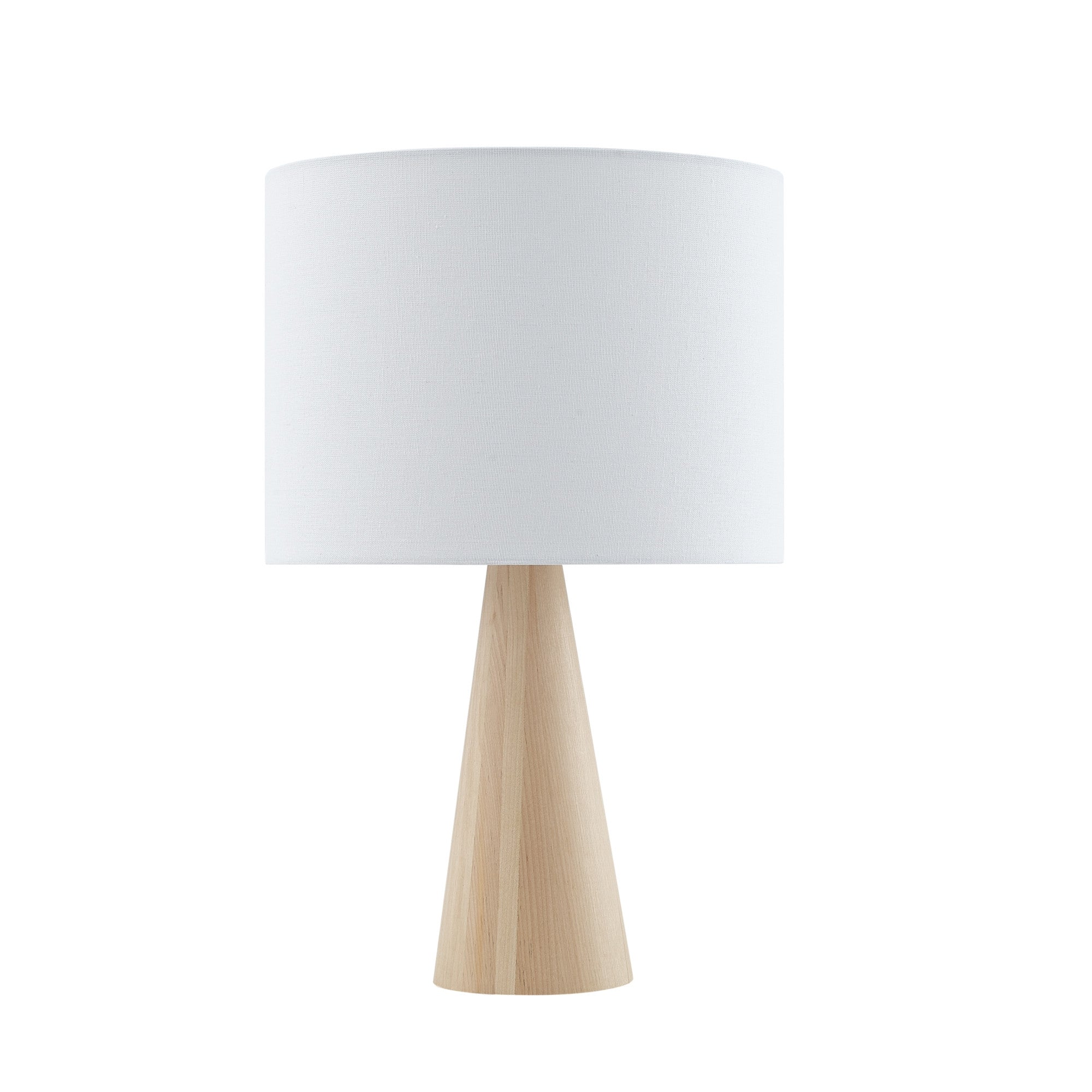 20 Beige Solid Wood USB Table Lamp With Beige Drum Shade