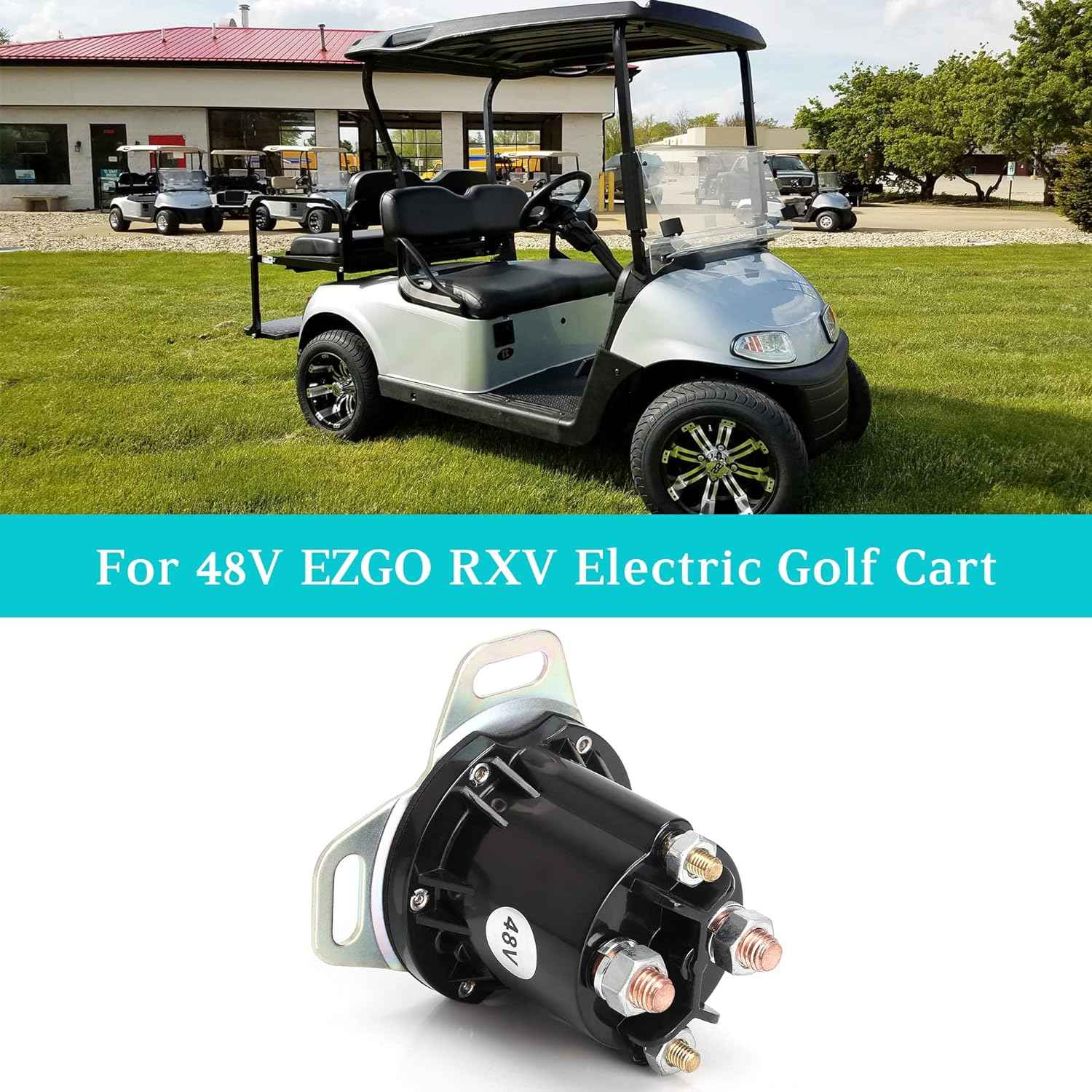 4 Terminal 150A 48 Volt Electric Golf Cart Solenoid for EZGO RXV - 10L0L