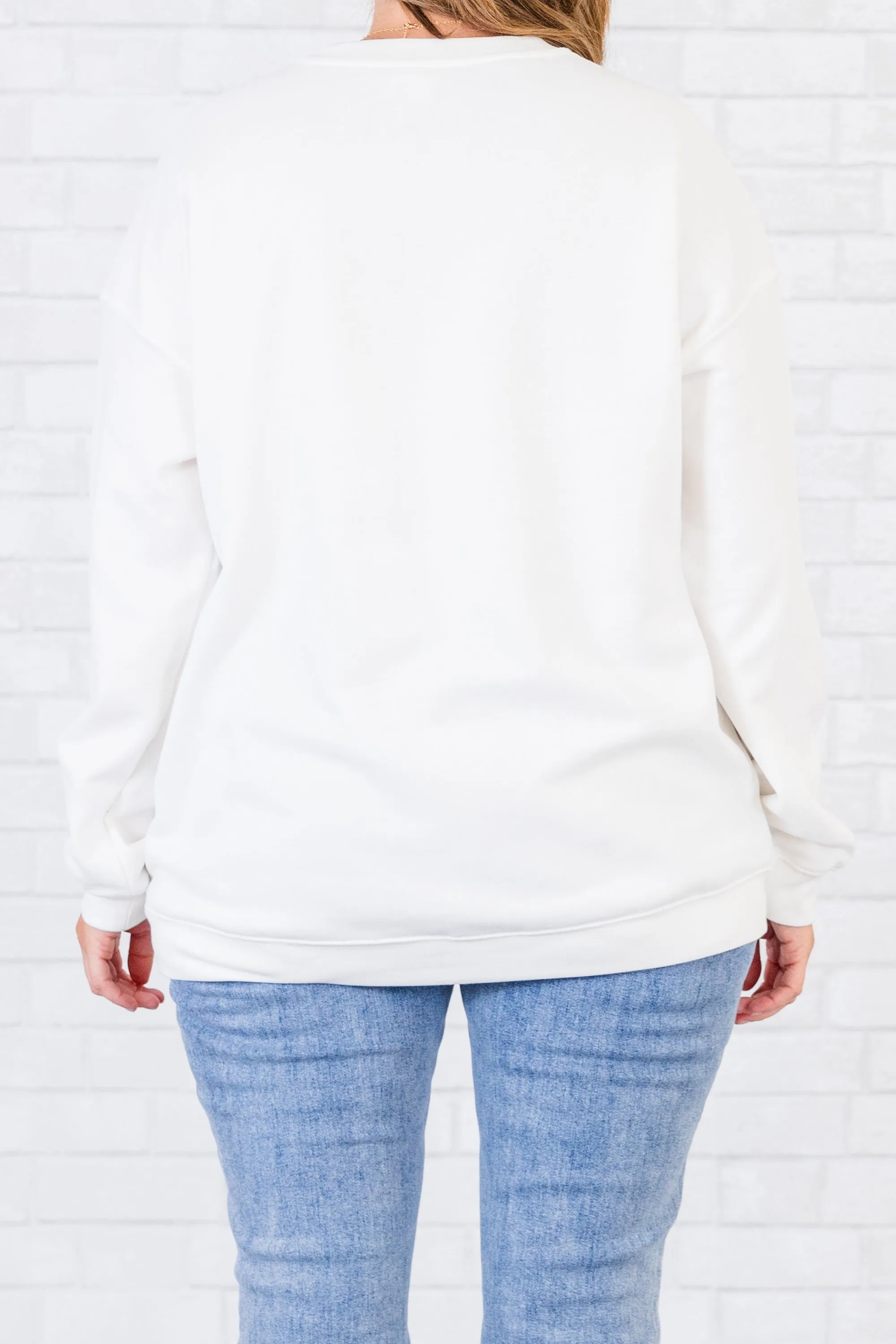 A Moment For The Bow Pullover, White