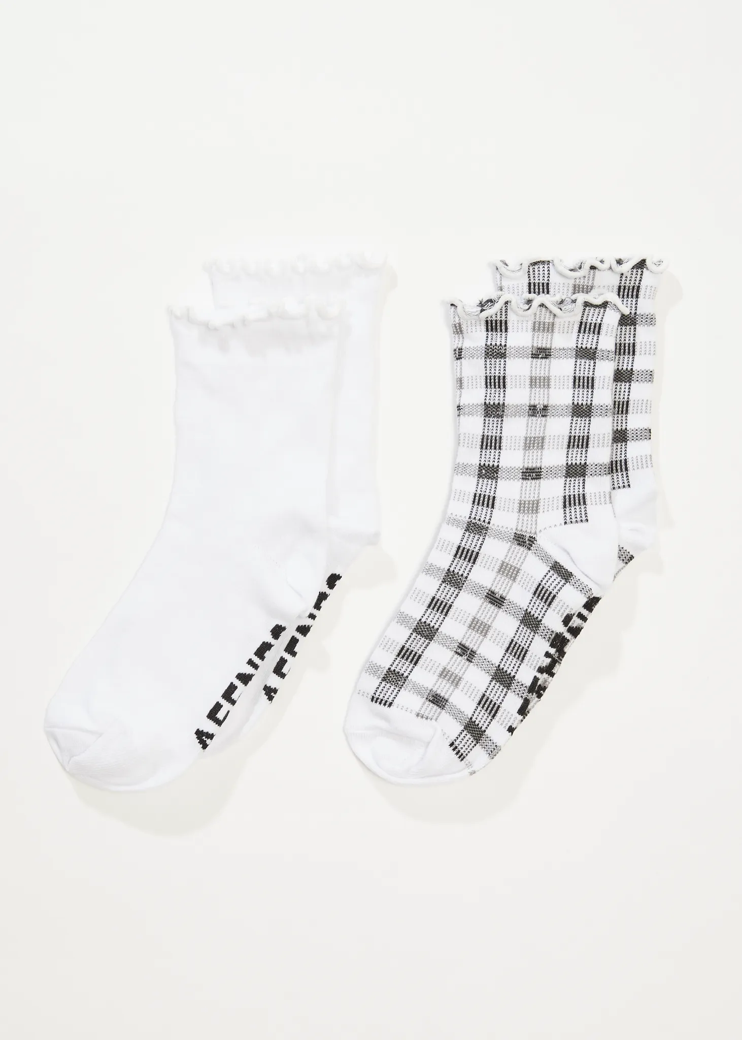 AFENDS Womens Leo - Socks Two Pack - White / Black