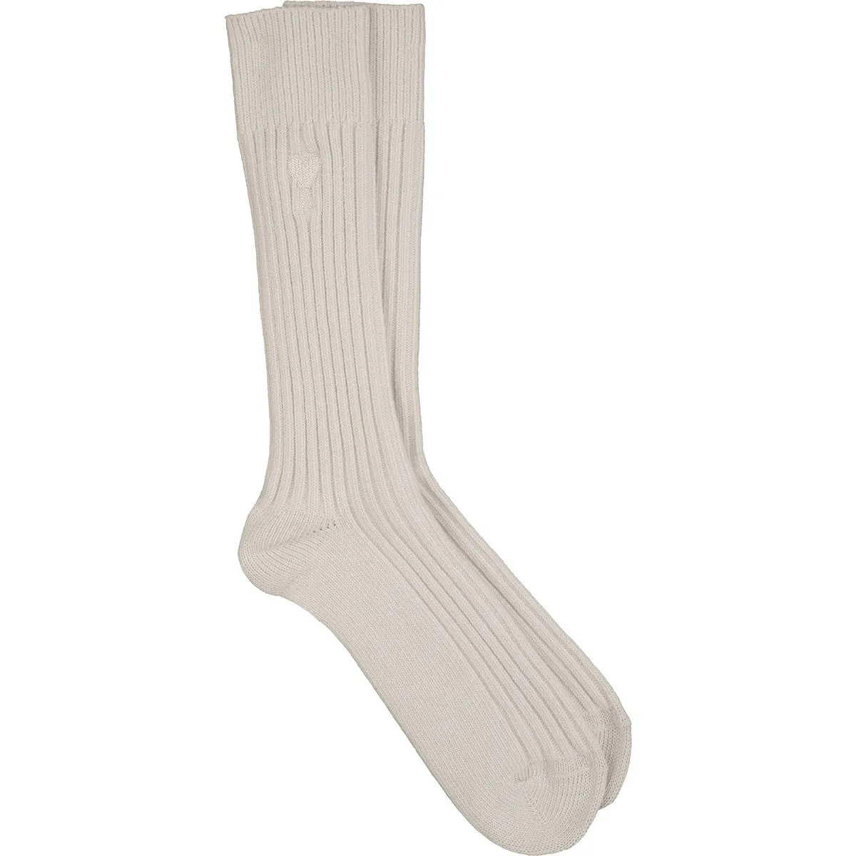 AMI Logo Embroidered Ribbed Socks