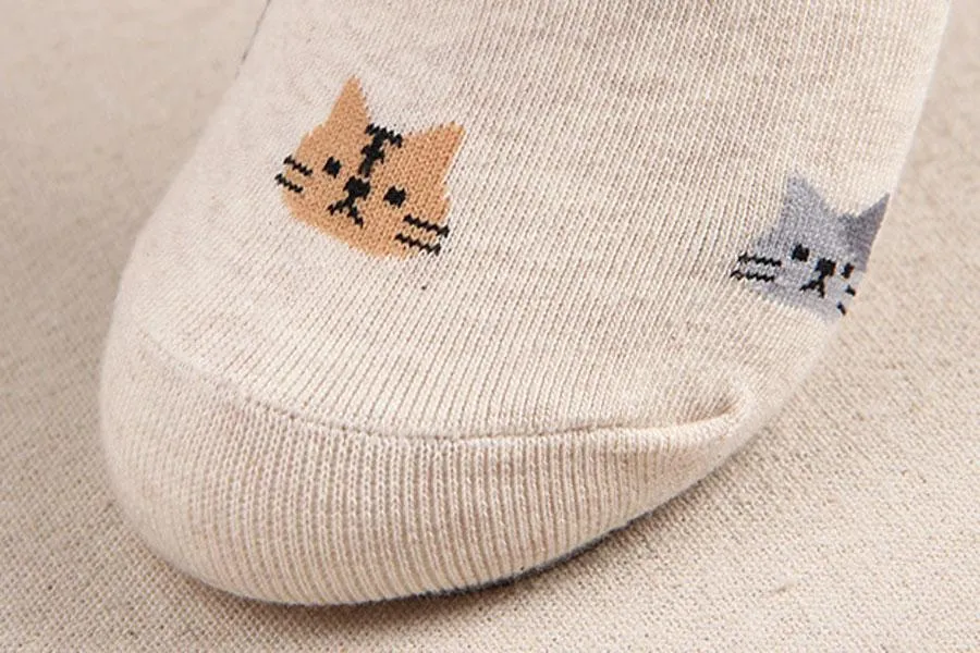 Animal Cartoon Prints Lovely Hosiery Socks for Women in 5 Colors