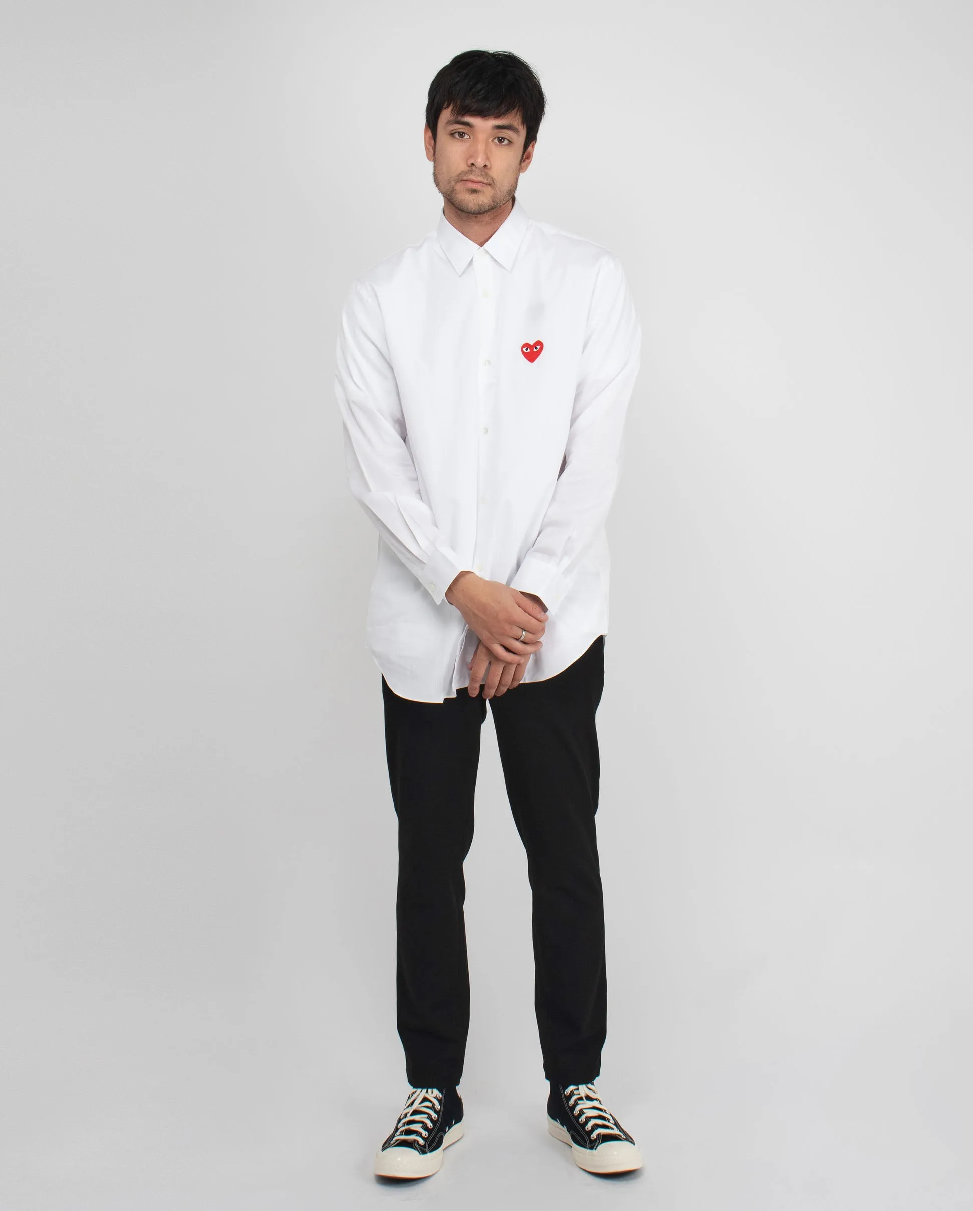 B002 RED HEART SHIRT / WHITE