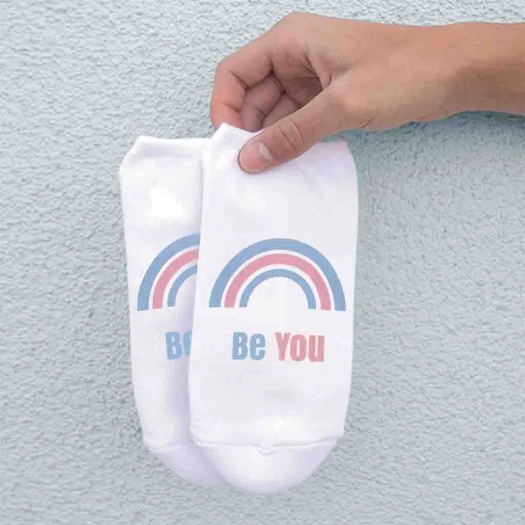 Be You - Transgender Pride Rainbow No Show Socks