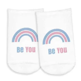 Be You - Transgender Pride Rainbow No Show Socks