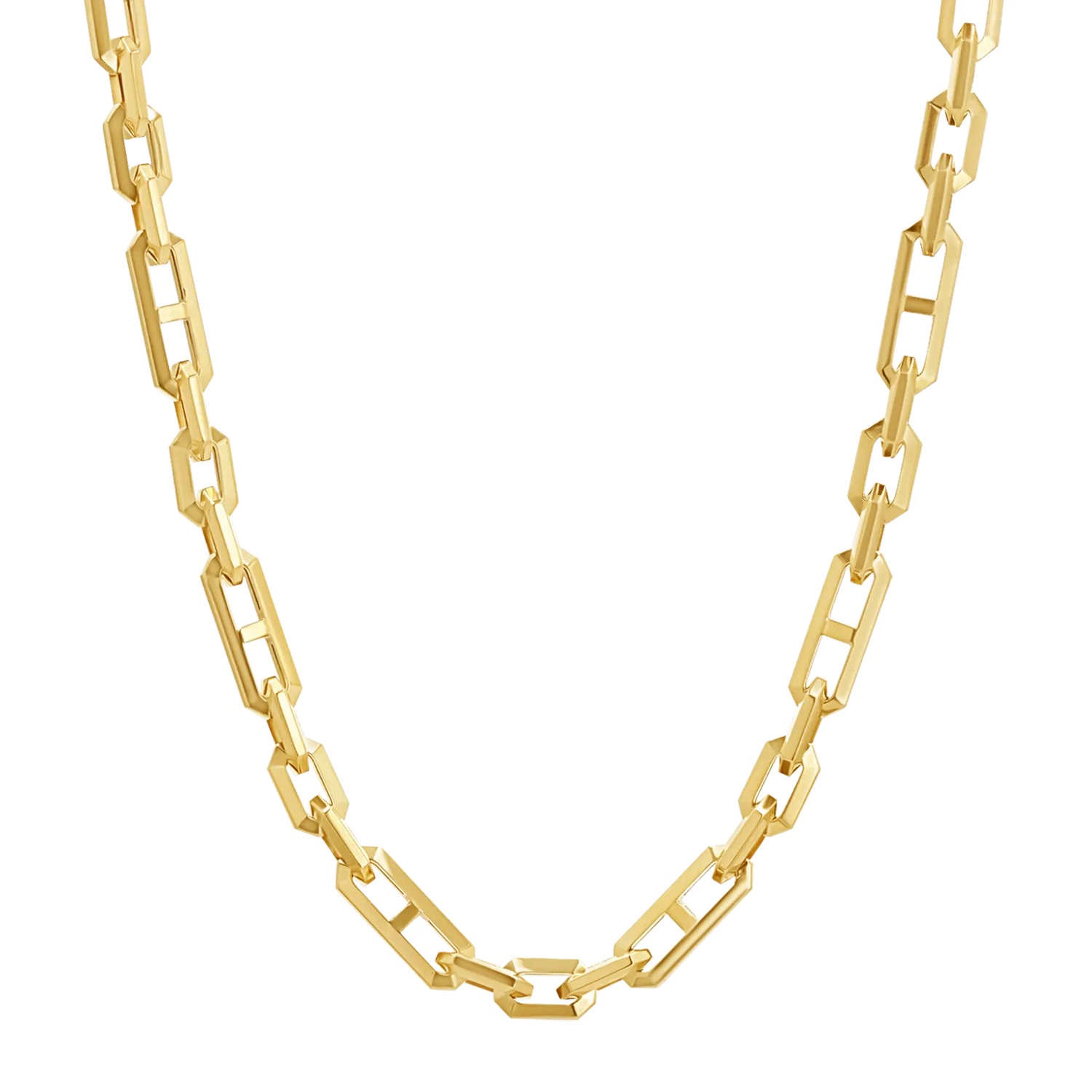 Beveled Link Statement Chain Necklace