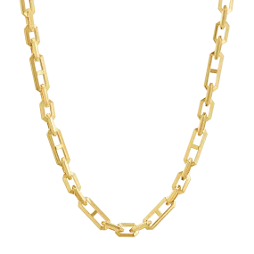 Beveled Link Statement Chain Necklace