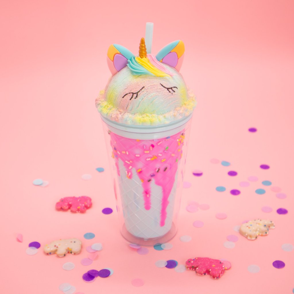 Bewaltz Magical Unicorn Scoop Tumbler with Straw - Mint