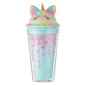 Bewaltz Magical Unicorn Scoop Tumbler with Straw - Mint