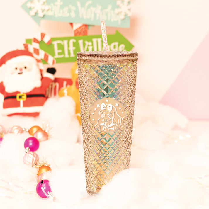 Bewaltz Tall Dazzling Jewel Holographic Tumbler - Gold