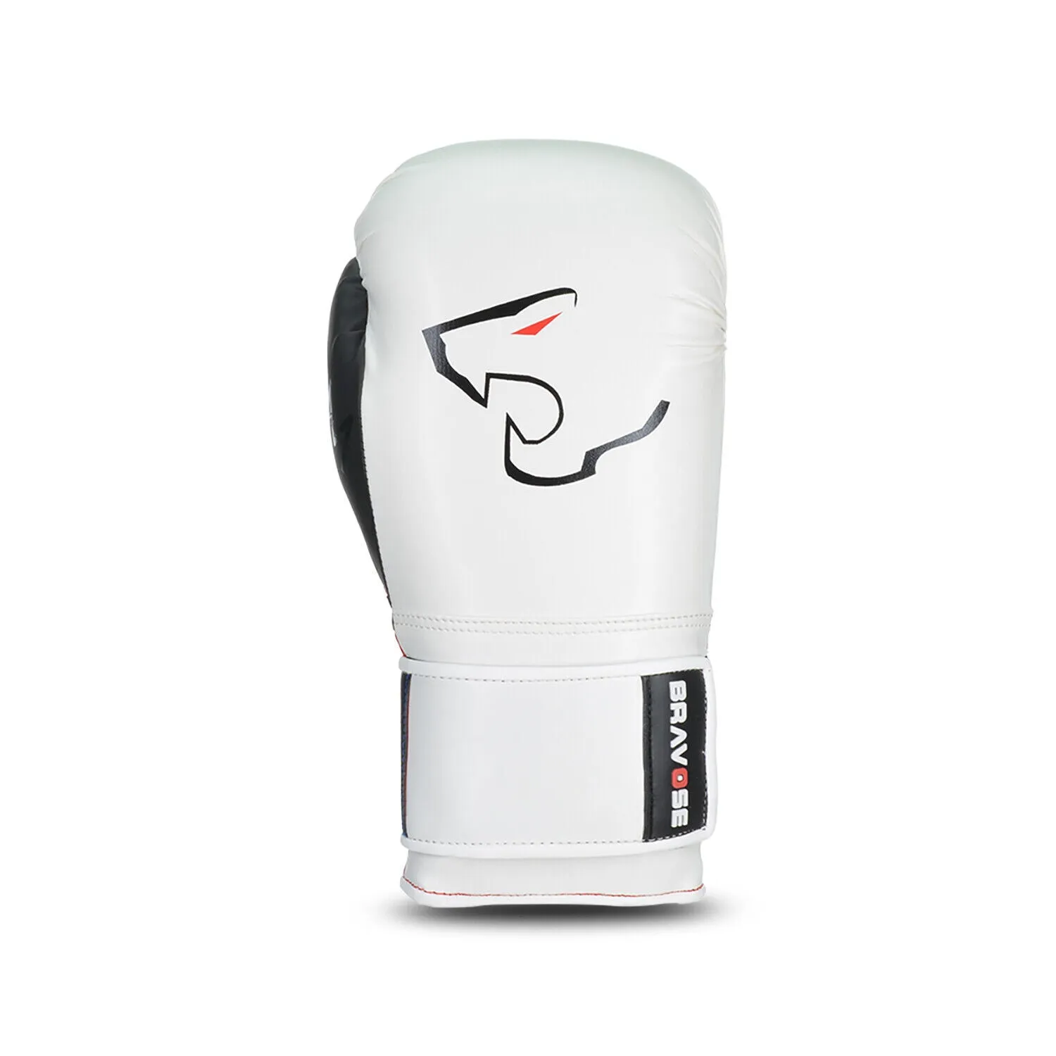 Bravose Mens Nemesis Boxing Gloves White & Red Sparring