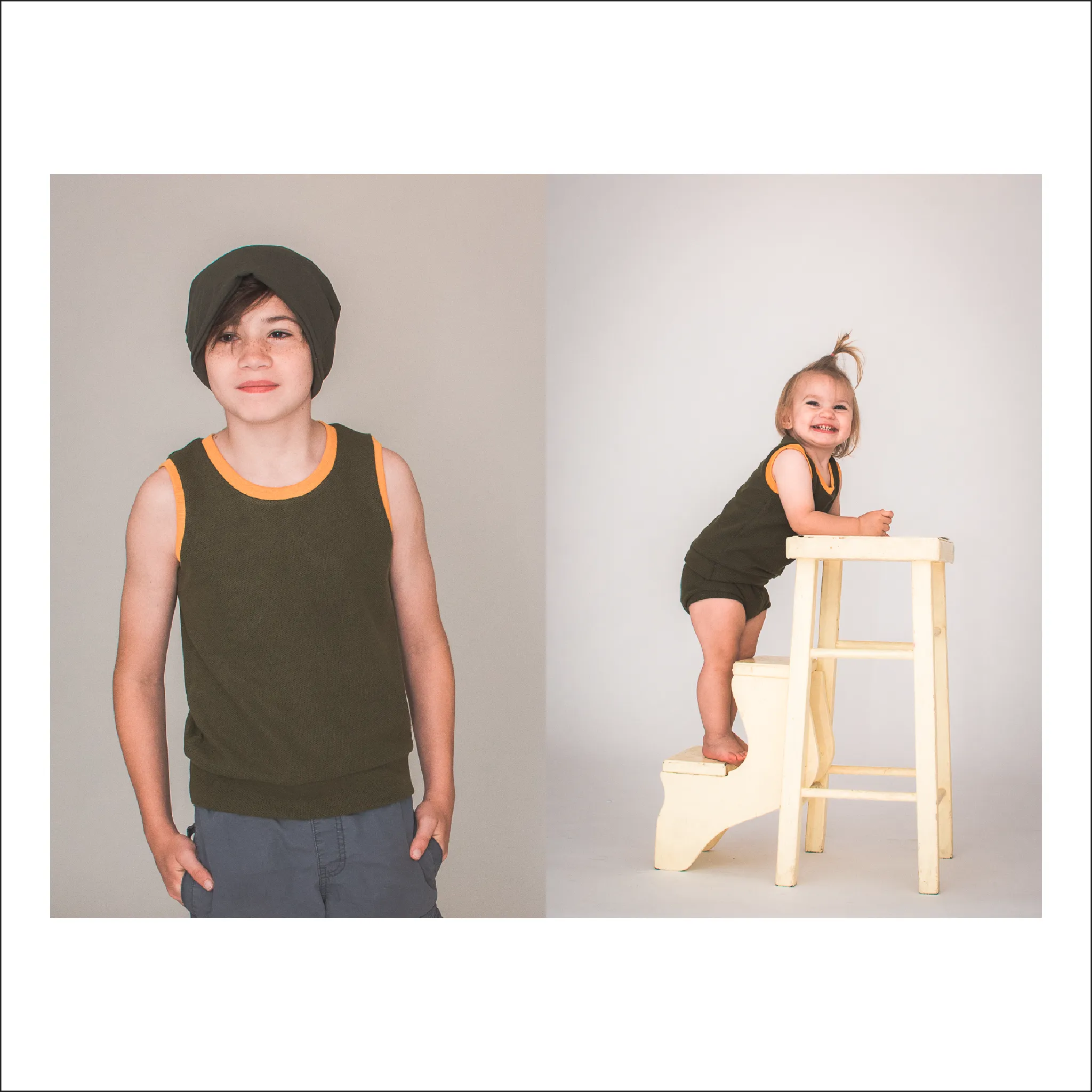 BUNDLE Northlake Tank and Muscle Tank | Newborn to Big Kid Sizes NB-18 | Adult S1-L3 | Beginner Level Sewing Pattern