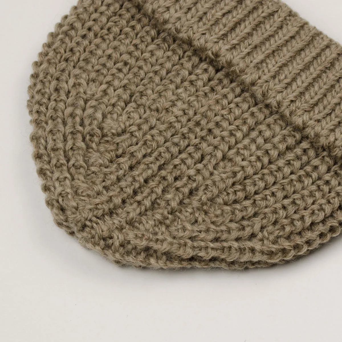 cableami - British Wool Short Beanie - Beige