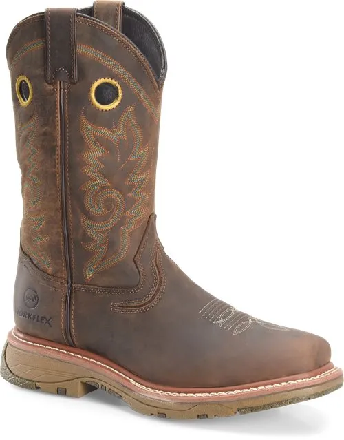 Double H Men's 12 Elijah Wide Square Composite Toe Work Western Boot - Brown DH5241