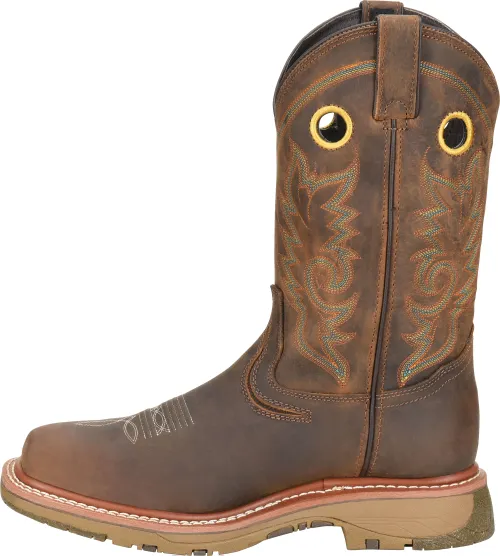 Double H Men's 12 Elijah Wide Square Composite Toe Work Western Boot - Brown DH5241