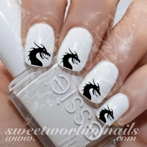 Dragon Nail Art Black Dragon Nail Water Decals Water Slides