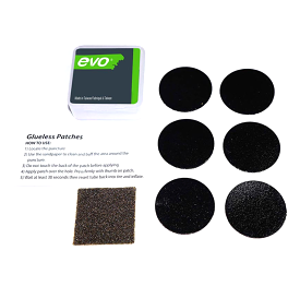 EVO Glueless Bicycle Tube Patch Kit (6 Patches)