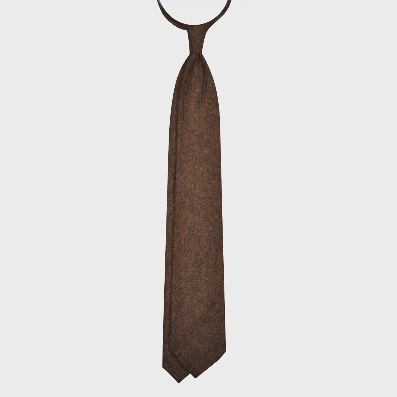 F.Marino Tweed Tie 3 Folds Chocolate