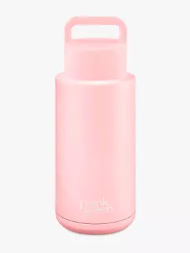 Frank Green Ceramic Reusable Bottle 34oz With Grip Lid - Blushed