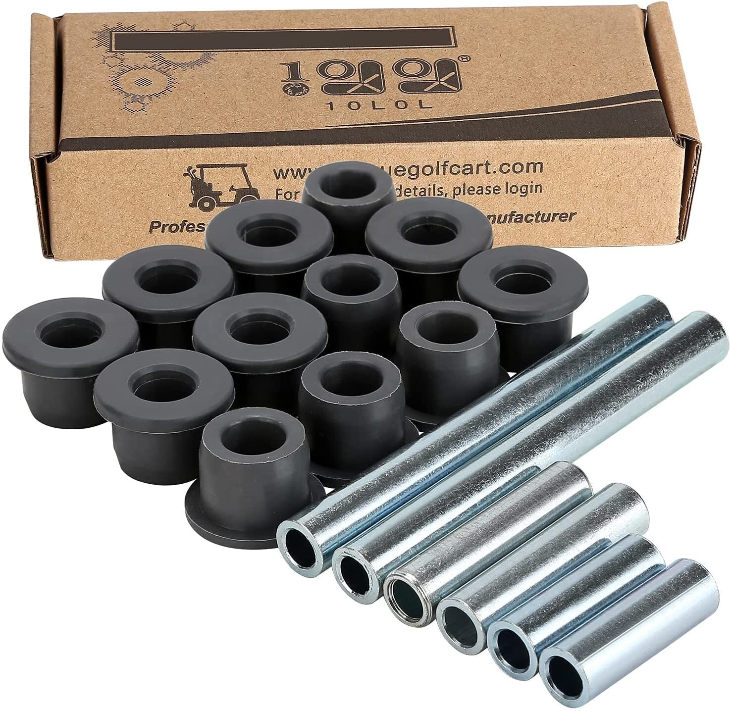 Front Lower End & Control Arm Bushing Sleeve Kit for Club Car Precedent 2004-up - 10L0L