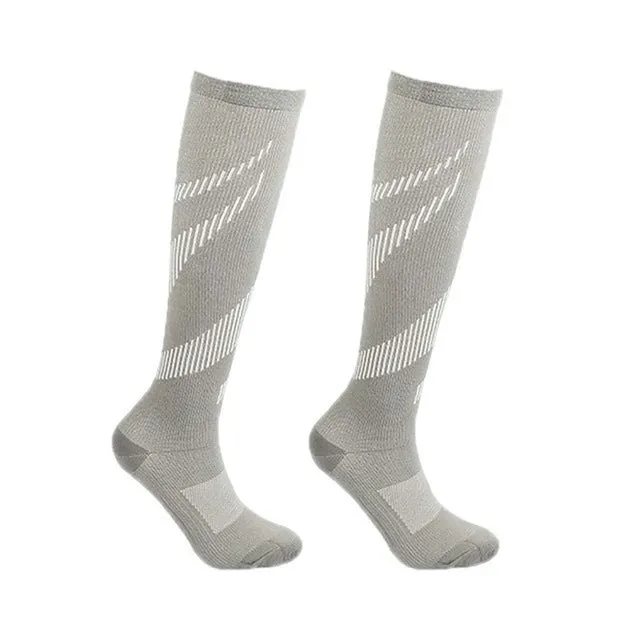 Gray Compression Blood Circulation Promotion Stockings Socks for Men