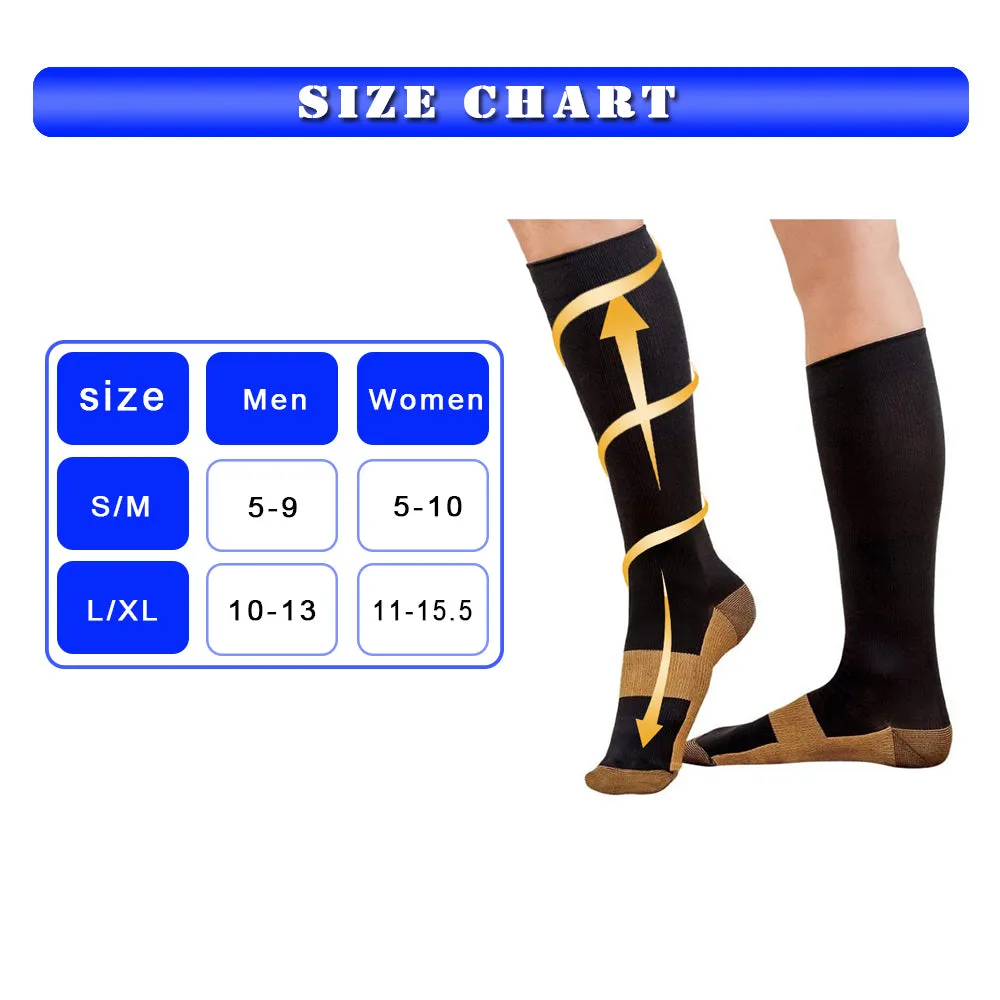 Gray Compression Blood Circulation Promotion Stockings Socks for Men