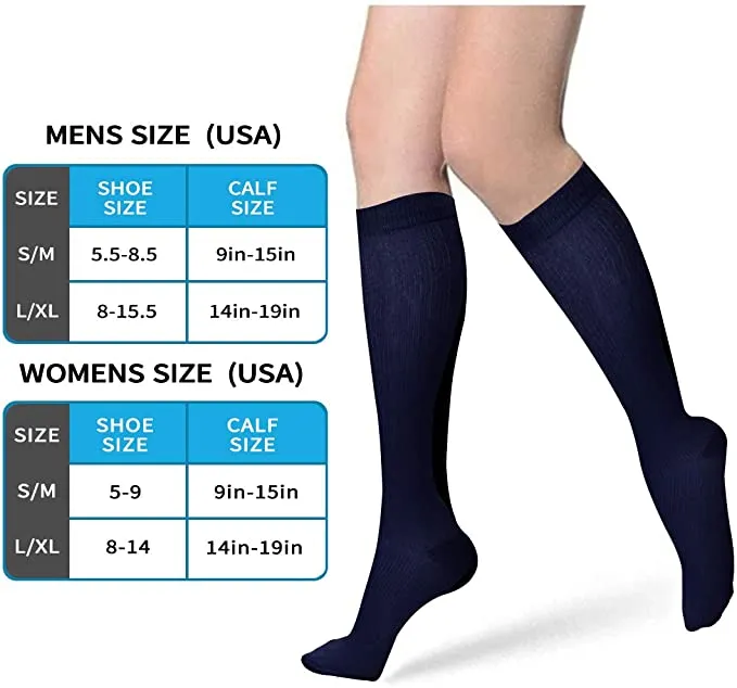 Gray Compression Blood Circulation Promotion Stockings Socks for Men