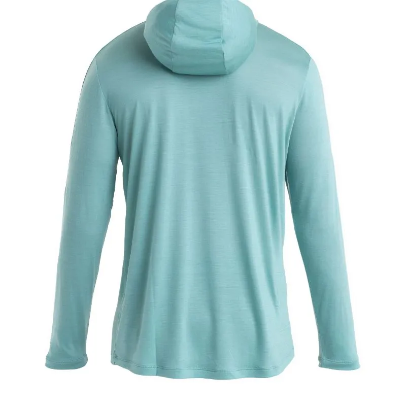 icebreaker Merino T-Shirt Men's 125 Cool-Lite Sphere Long Sleeve Hoodie Tee - Cloud Ray