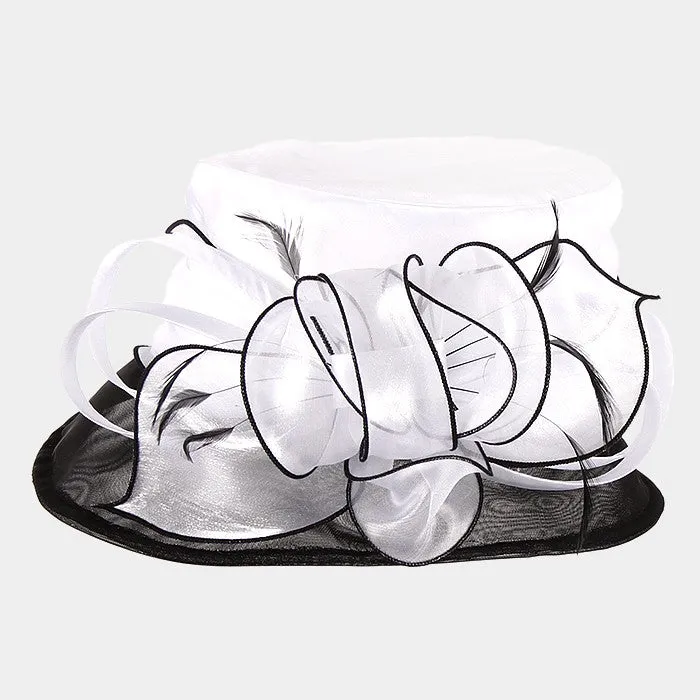 iLLASPARKZ Flowing bow organza hat