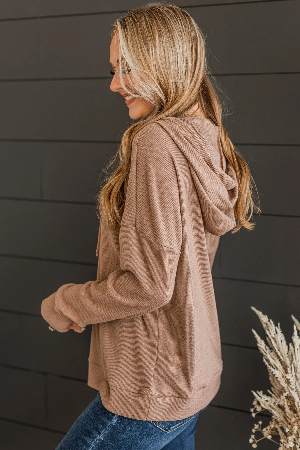 Impressed By You Hooded Top- Mocha