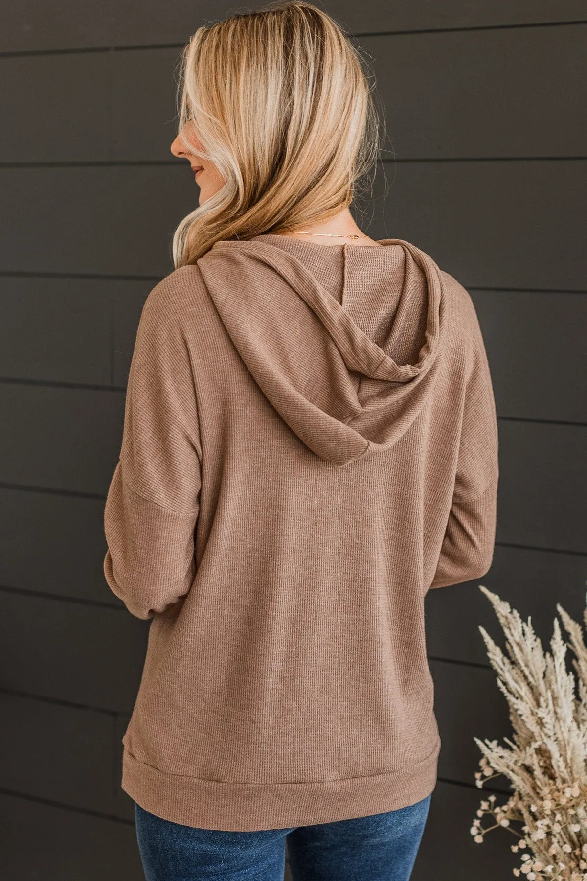 Impressed By You Hooded Top- Mocha