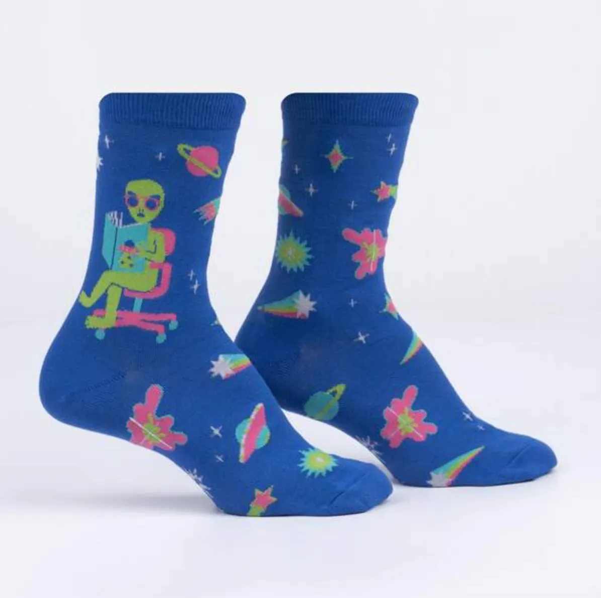 InterGalactic Reading List Crew Socks