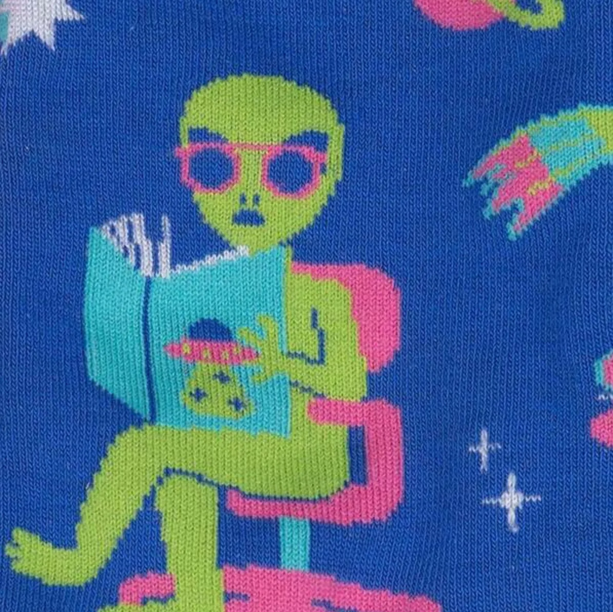 InterGalactic Reading List Crew Socks