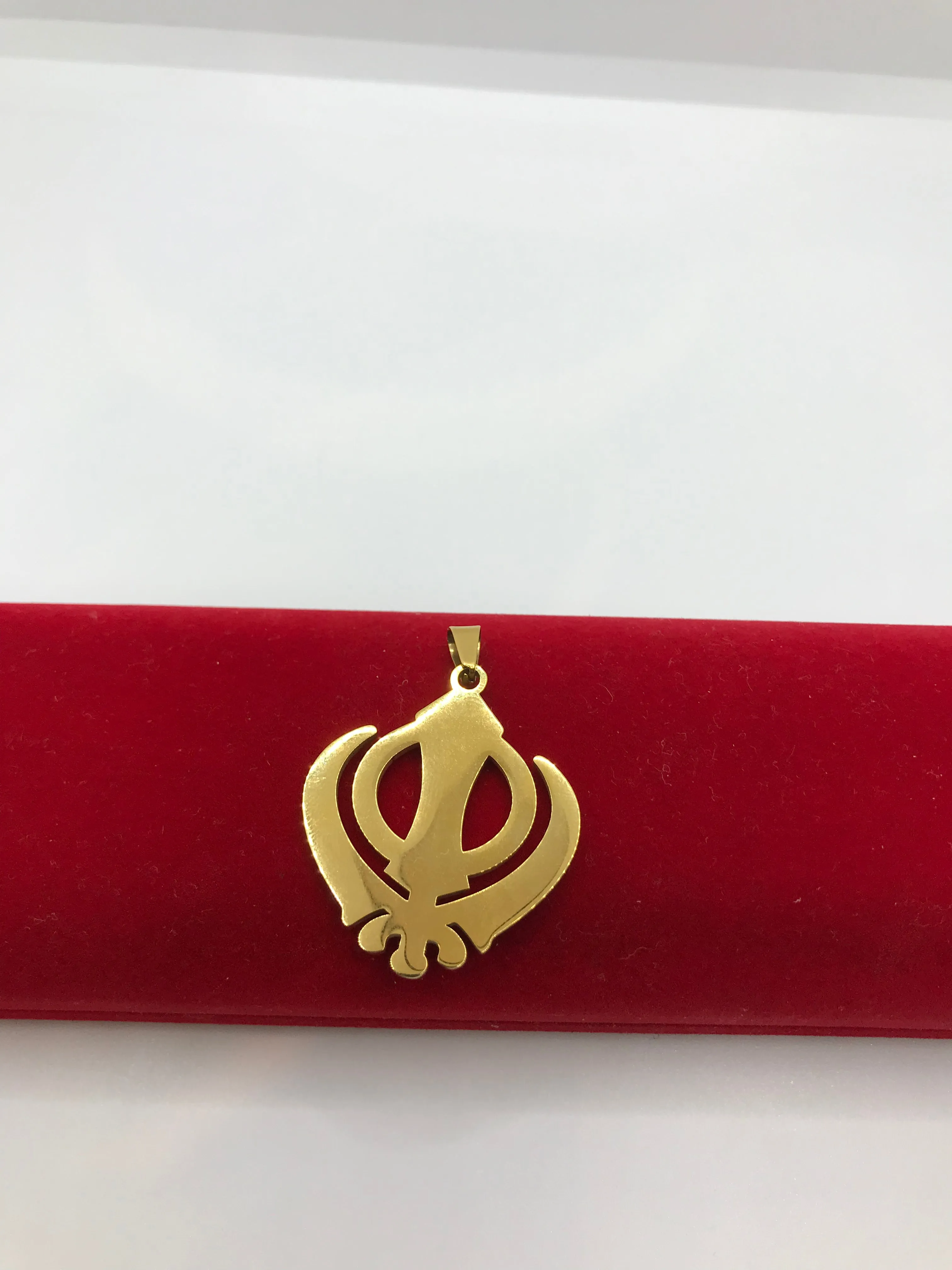 Khanda  Necklace; 18k Gold Plated