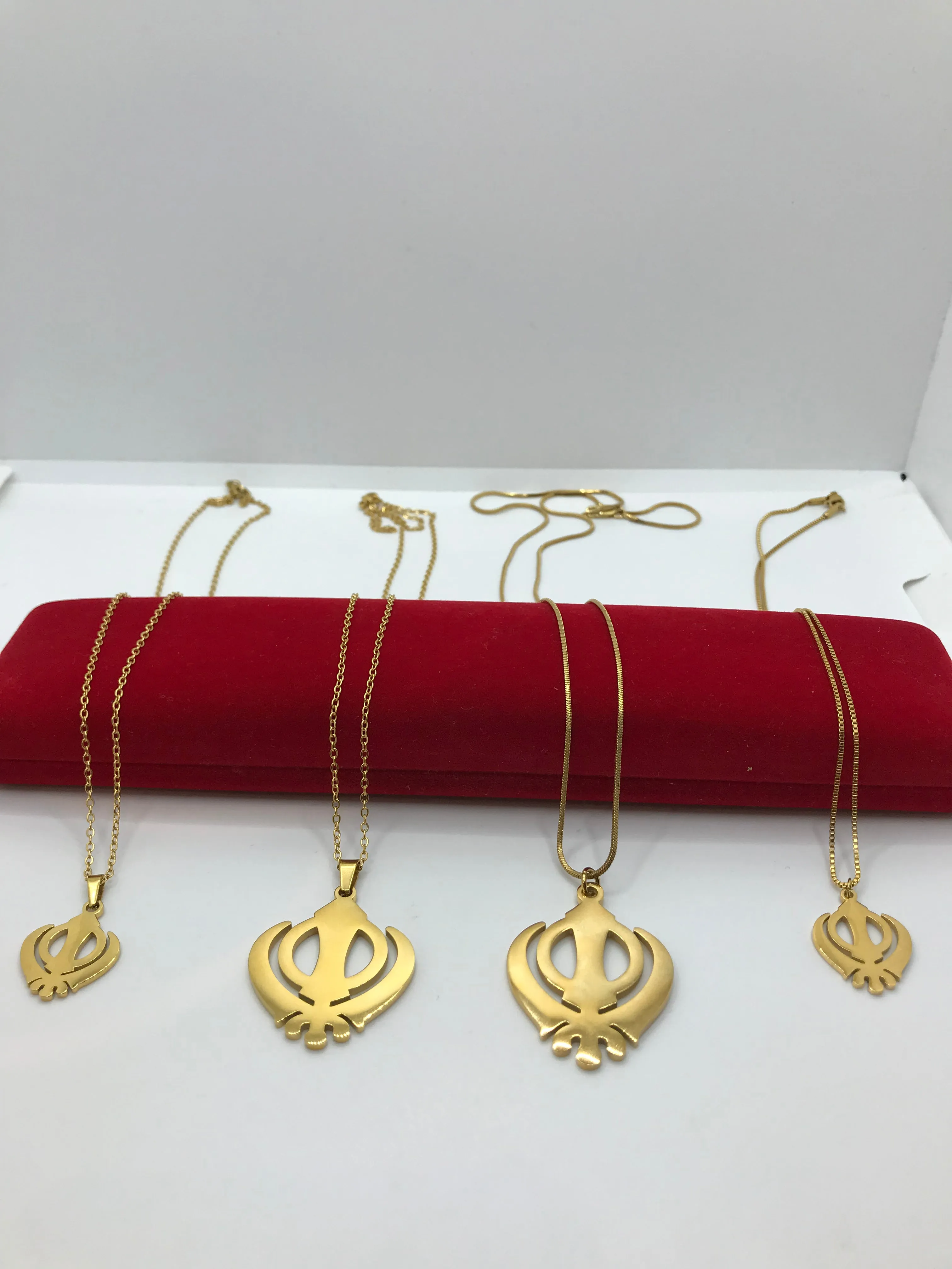 Khanda  Necklace; 18k Gold Plated