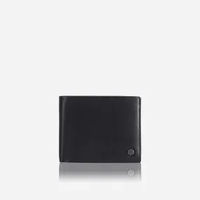 Large Bifold Wallet With Coin, Soft Black