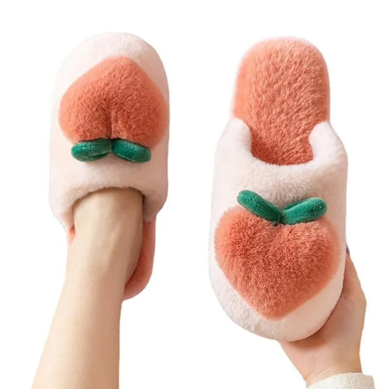 Leisure Style Winter Women's Cotton Wool Cute Household Home Slippers