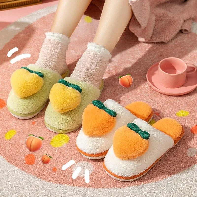 Leisure Style Winter Women's Cotton Wool Cute Household Home Slippers