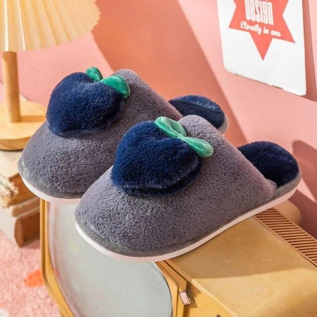 Leisure Style Winter Women's Cotton Wool Cute Household Home Slippers