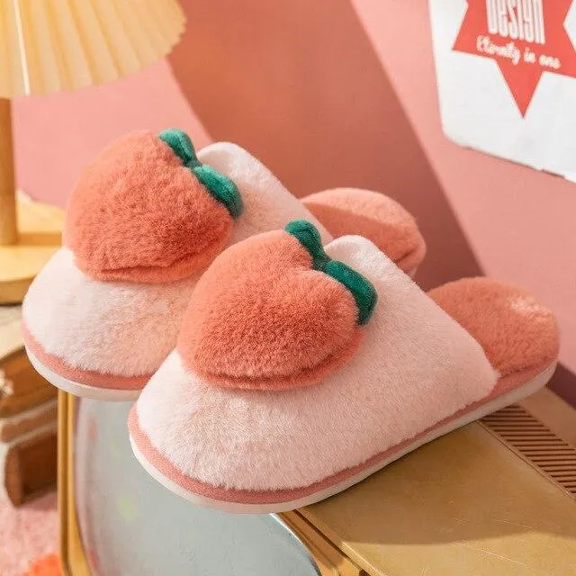 Leisure Style Winter Women's Cotton Wool Cute Household Home Slippers