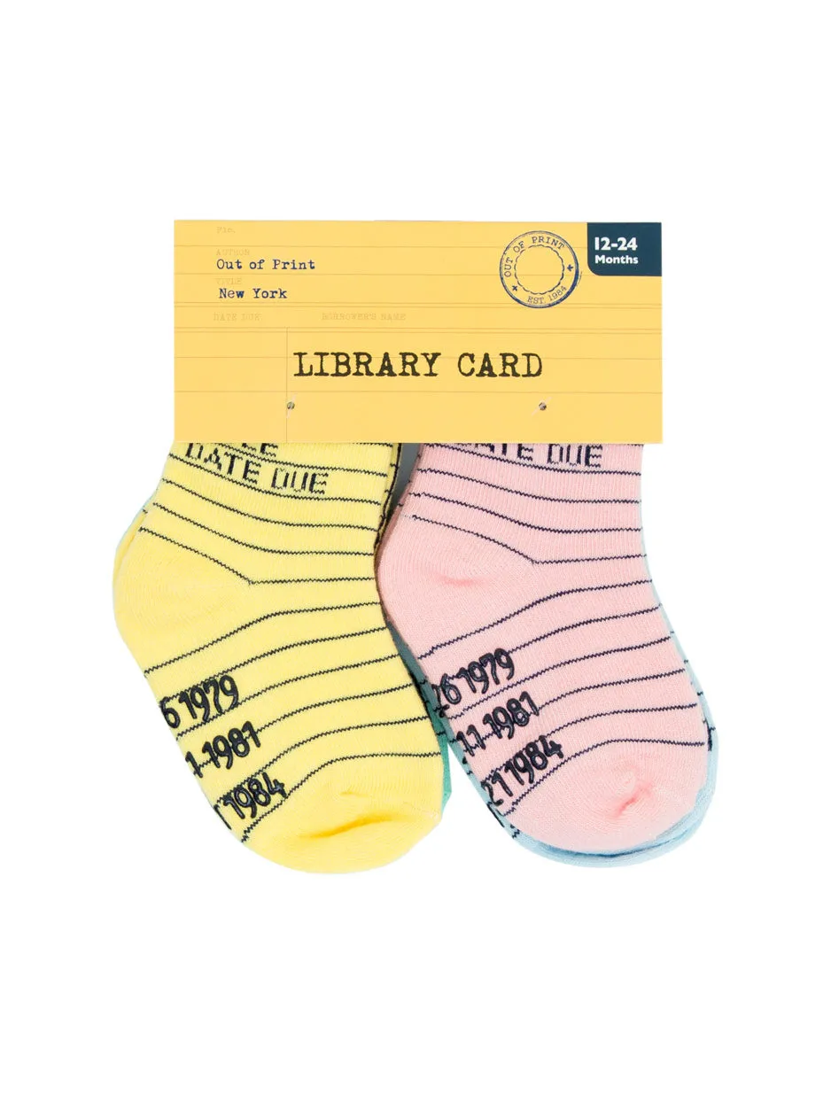 Library Card Baby/Toddler Sock 4-pack