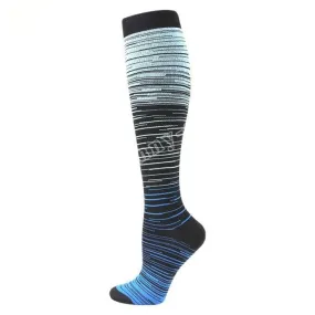 Light Blue Compression Blood Circulation Promotion Slimming Socks for Men