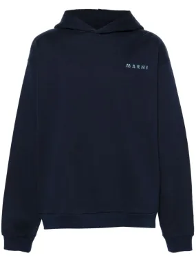 Marni - Sweat à capuche bleu oxford