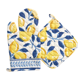 Mod Lemon Oven Mitt Set