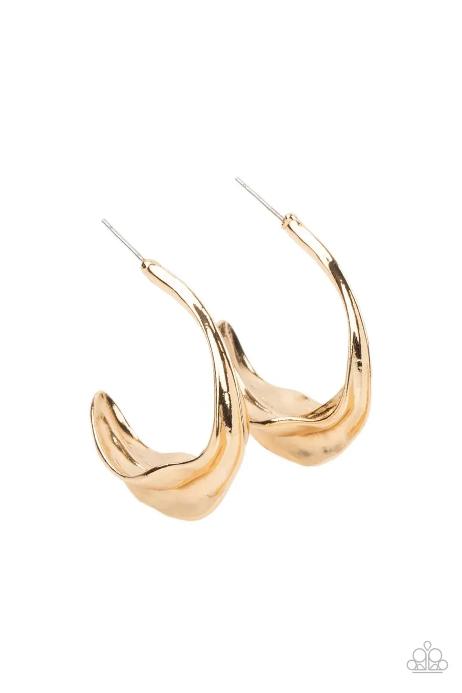 Modern Meltdown - gold - Paparazzi earrings