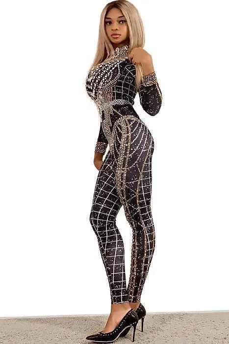 Nefertiti Diamante Bodysuit(Ready To Ship)