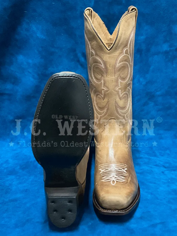 Old West 18138 Womens Square Toe Western Boot Tan