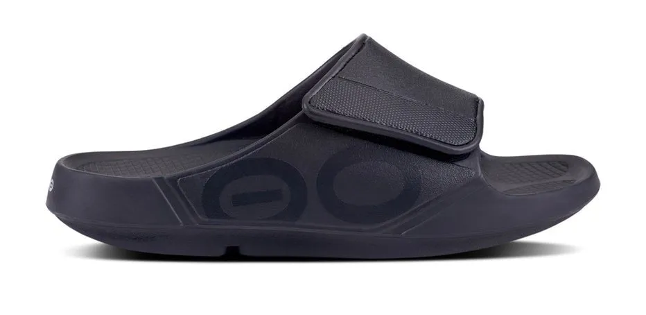 Oofos Ooahh Sport Flex Recovery Slide Sandal - Matte Black