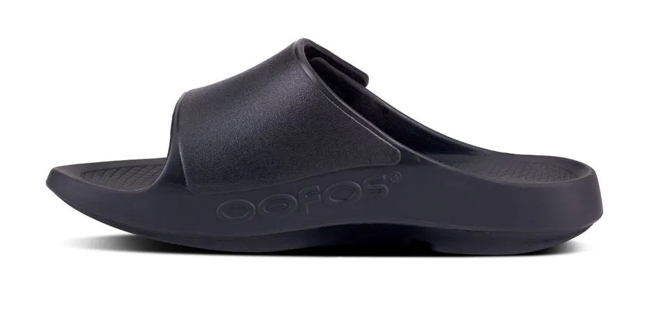 Oofos Ooahh Sport Flex Recovery Slide Sandal - Matte Black