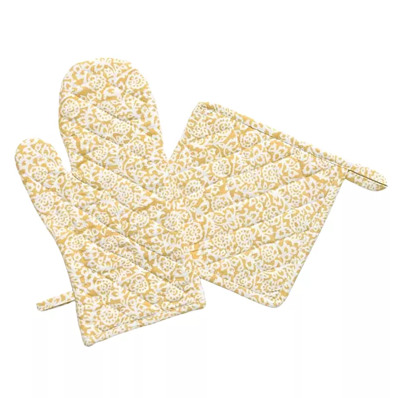 Oven Mitt Set - Tapestry Marigold